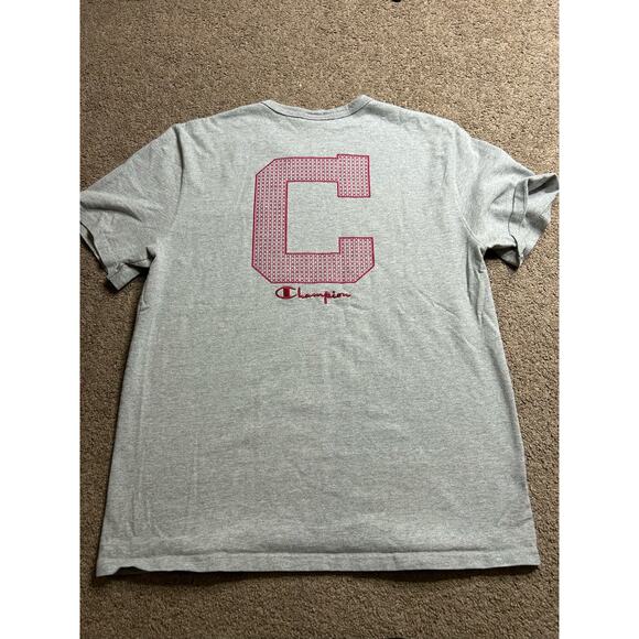 Men’s Medium Champion Gray and Maroon Embroidered Big C Graphic Tee T-Shirt - Picture 1 of 7